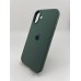 Силіконовий оригінальний чохол круглої форми для Apple iPhone 16 Plus (55) темно-зеленого кольору.