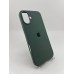 Силіконовий оригінальний чохол круглої форми для Apple iPhone 16 Plus (55) темно-зеленого кольору.