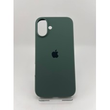 Силикон Original Round Case Apple iPhone 16 Plus (55) Blackish Green