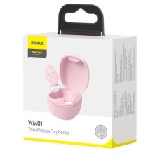 Беспроводные наушники-гарнитура вакуумные Baseus Bowie Encok WM01 (Pink)