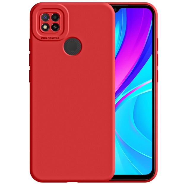 Силіконовий оригінальний 360 чохол для Xiaomi Redmi 9C (ShutCam) (темно-червоний)