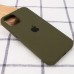 Силіконовий оригінальний круглий чохол для Apple iPhone 15 (52) Оливковий