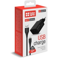 СЗУ-адаптер Walker WH-26 2.1A (1USB) + кабель Lightning (Чорний)