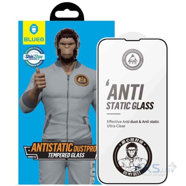 Захисне скло 5D Blueo  /  Welement HD для Apple iPhone 13 Pro Max  /  14 Plus Чорне