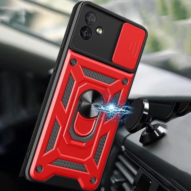 Броньований чохол Ring Serge Armor Case для Samsung Galaxy A06 (ShutCam) (Червоний)