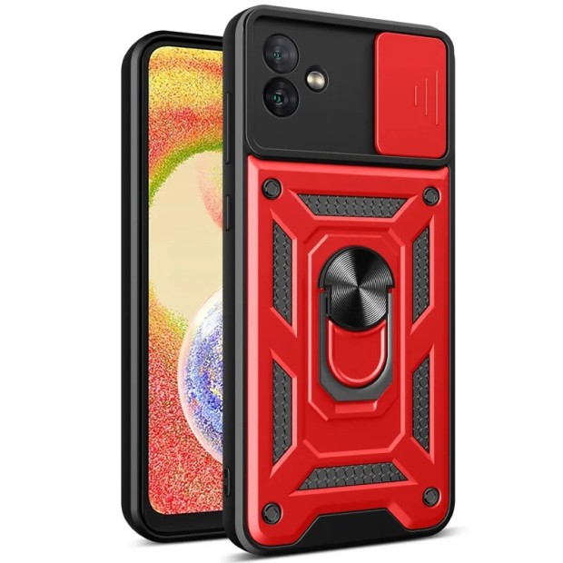 Броньований чохол Ring Serge Armor Case для Samsung Galaxy A06 (ShutCam) (Червоний)