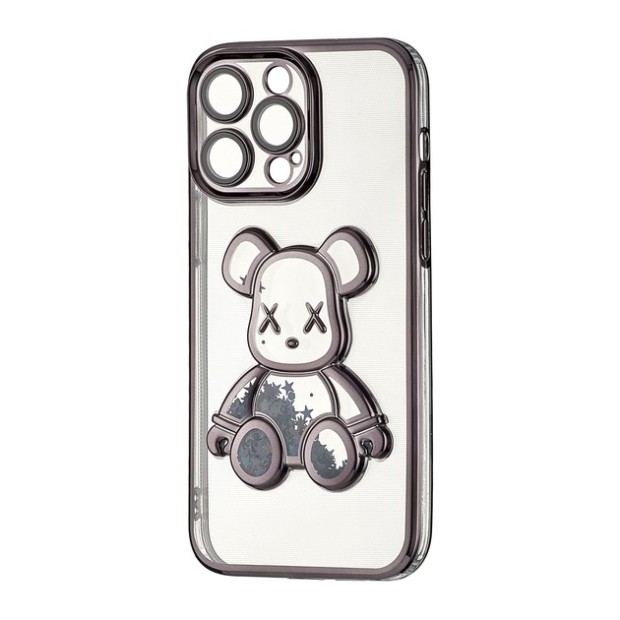 Чохол UMKU Bear Shine Apple iPhone 14 Pro Max (Чорний)