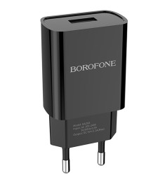 Зарядний пристрій-адаптер USB Borofone BA20A 2.1A (Чорний)
