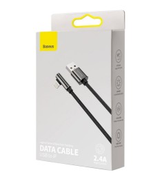 USB-кабель Baseus Legend Series Elbow 2.4A (1м) (Lightning) (Чорний) CALCS-01