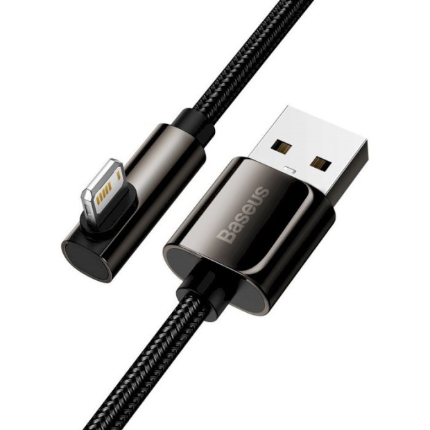 USB-кабель Baseus Legend Series Elbow 2.4A (1м) (Lightning) (Чорний) CALCS-01