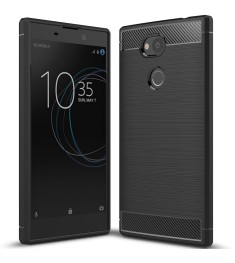 Силикон Polished Carbon Sony Xperia L2 (Чёрный)