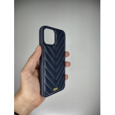 Силикон HDD YSL Apple iPhone 12 Pro Max (Тёмно-синий)