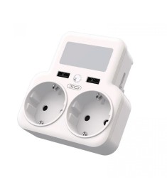 Сетевой переходник XO WL09 (2AC/2USB 2.4A) с ночником