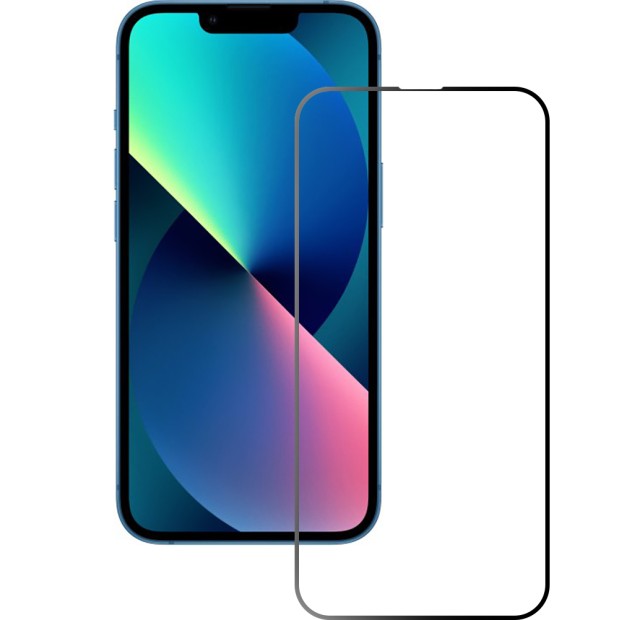 Защитное стекло 5D Japan 2.0 HD Apple iPhone 13 / 13 Pro / 14 / 16E Black