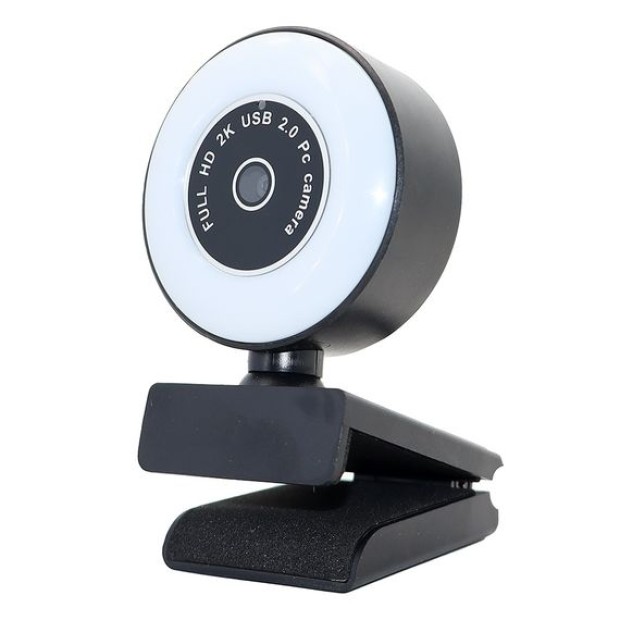 Веб-камера A06 2K з автофокусом і підсвіткою (Чорний)