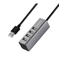 Переходник USB HUB Hoco HB1 (4 порта) (Серый)