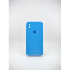 Силіконовий оригінальний чохол Square RoundCam для Apple iPhone X  /  XS (87) колір Bice Blue