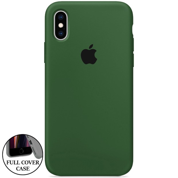 Силикон Original Round Case Apple iPhone X / XS (52) Olive