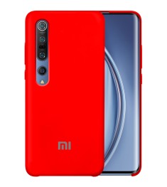 Силіконовий оригінальний чохол з логотипом для Xiaomi Mi10  /  Mi10 Pro (червони..