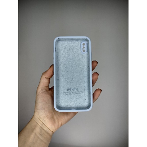Чохол Silicone Original Square RoundCam для Apple iPhone X  /  XS (15) Ліловий