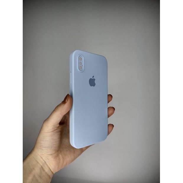 Чохол Silicone Original Square RoundCam для Apple iPhone X  /  XS (15) Ліловий