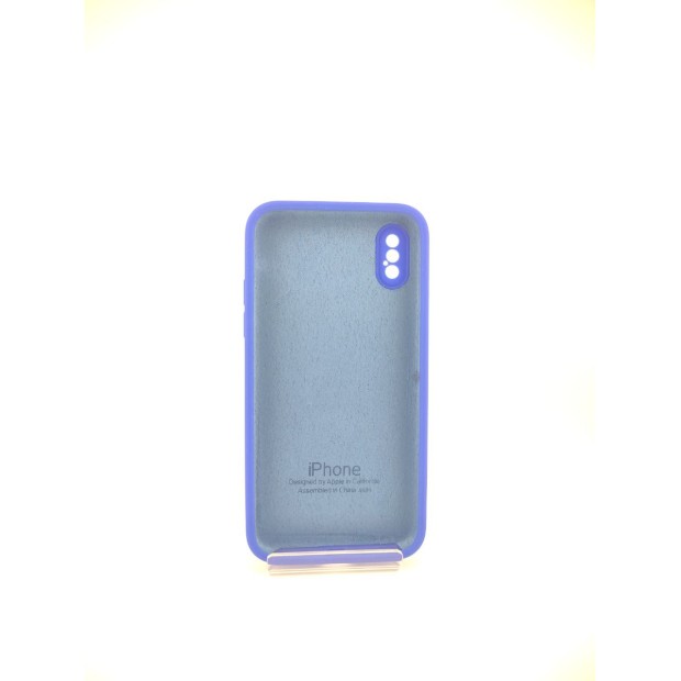 Силикон Original Square RoundCam Case Apple iPhone X / XS (48) Ultramarine