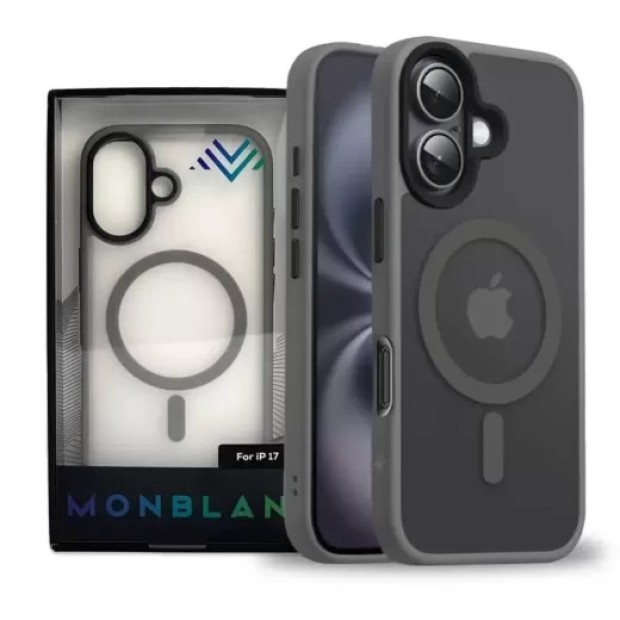 Накладка Monblan Magnetic Matte Magsafe для Apple iPhone 17 (Сіра)