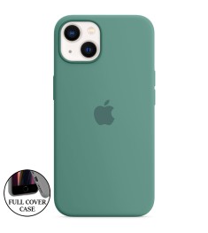 Силіконовий оригінальний круглий чохол для Apple iPhone 13 / 14 (55) чорно-зел.. Силіконовий оригінальний круглий чохол для Apple iPhone 13 / 14 (55) чорно-зел..