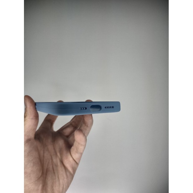 Силіконовий Оригінальний Чохол Круглої Форма для Apple iPhone 13 Pro (37) Блакитний