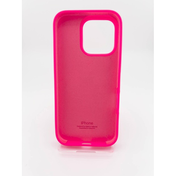 Силіконовий оригінальний круглий чохол Apple iPhone 16 Pro (31) Рожевий Барбі Силіконовий оригінальний круглий чохол Apple iPhone 16 Pro (31) Рожевий Барбі