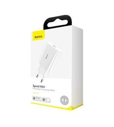СЗУ-адаптер Baseus Speed Mini Quick Charger 20W PD FU (1Type-C) (Белый) CCFS-SN0..