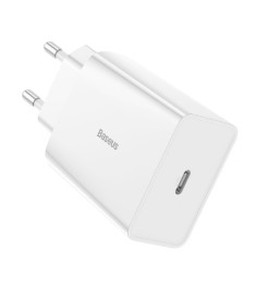 СЗУ-адаптер Baseus Speed Mini Quick Charger 20W PD FU (1Type-C) (Белый) CCFS-SN0..