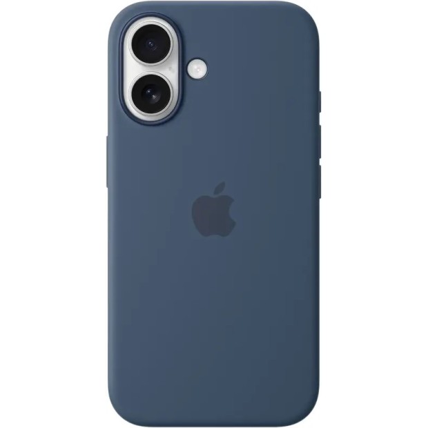 Чохол Silicone Case with MagSafe для Apple iPhone 16 (Denim) (Оригінал)