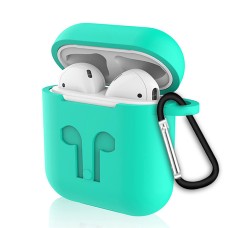 Чохол для навушників Full Silicone Case Apple AirPods (10) М'ятний