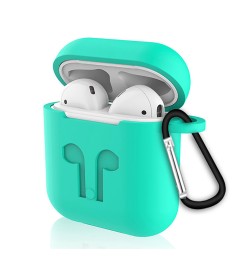 Чохол для навушників Full Silicone Case Apple AirPods (10) М'ятний