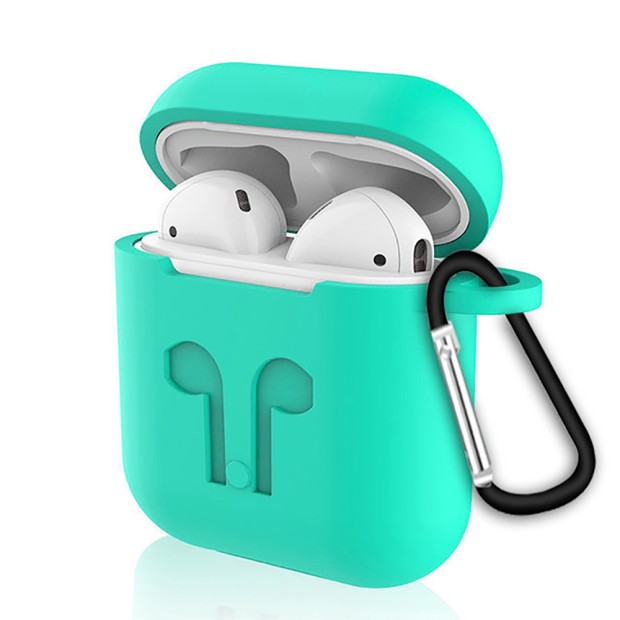 Чехол для наушников Full Silicone Case Apple AirPods (10) Mint