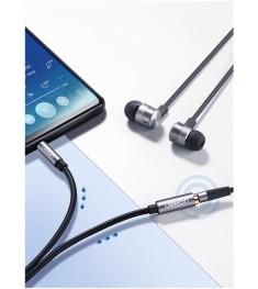 Кабель-подовжувач AUX UGREEN AV118 (3.5mm - 3.5mm) (2м) (сірий)