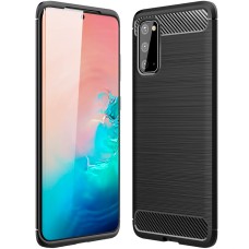 Силикон Polished Carbon Samsung Galaxy S20 (Чёрный)