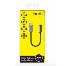 Переходник Budi Type-C to 3.5mm AUX (11cm) (Чёрный) DC105B U