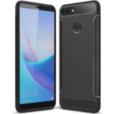 Силикон Soft Carbon Huawei Y9 (2018) (Чёрный)