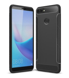 Силіконовий чохол Soft Carbon для Huawei Y9 (2018) (Чорний)