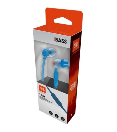Провідні вакуумні навушники-гарнітура JBL Tune 110 (сині) JBLT110BLU K