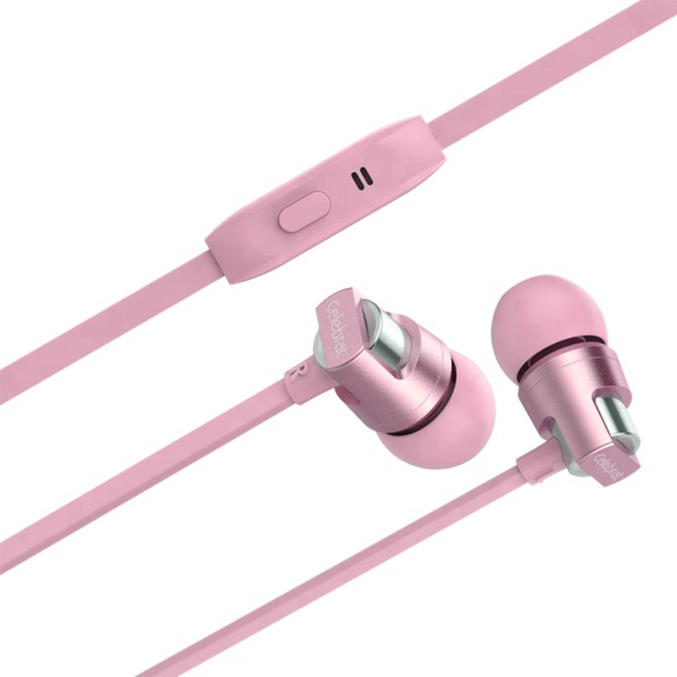 Проводные наушники-гарнитура вакуумные Celebrat C8 (Rose Gold)