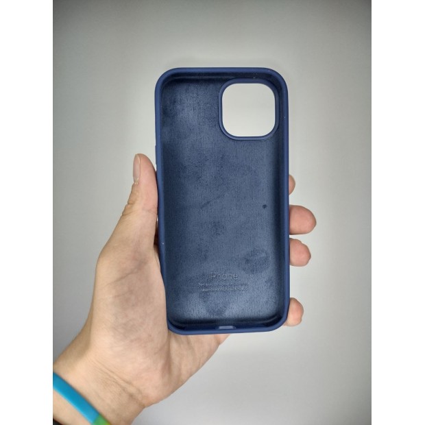 Оригінальний силіконовий чохол для Apple iPhone 15 (32) Deep Navy