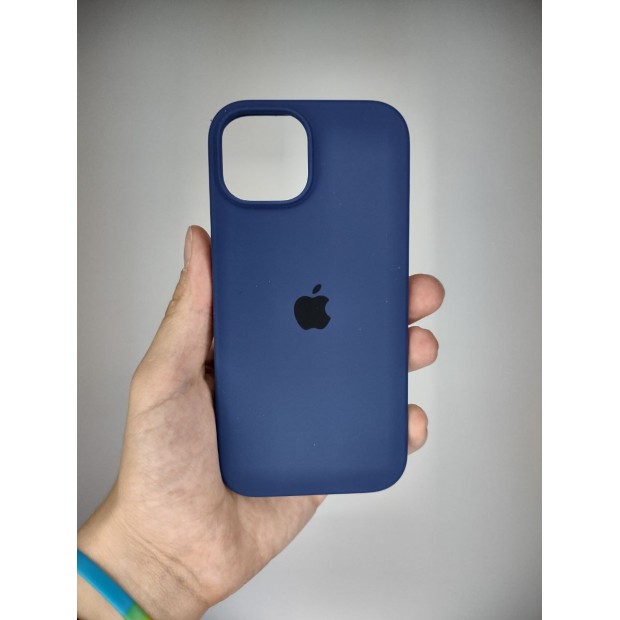 Оригінальний силіконовий чохол для Apple iPhone 15 (32) Deep Navy
