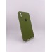Оригінальний силіконовий чохол Square RoundCam для Apple iPhone XS Max (46) Глибокий зелений
