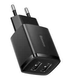 СЗУ-адаптер Baseus Compact 10.5W 2A (2USB) (Чёрный) CCXJ010201