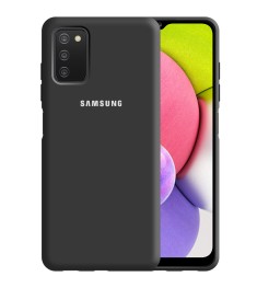 Силикон Original 360 Case Logo Samsung Galaxy A03S (Чёрный)