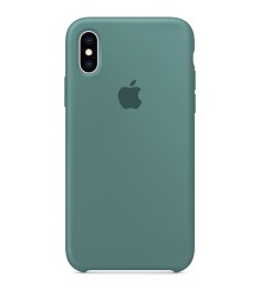 Силіконовий оригінальний чохол Apple iPhone XS Max (55) Чорно-зелений