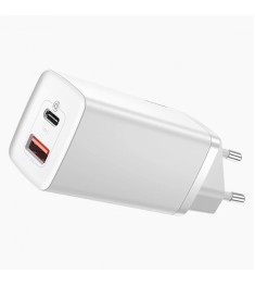 Baseus GaN2 Lite 65W Charger Adapter (1USB / 1Type-C) (White) CCGAN2L-B02 Baseus GaN2 Lite 65W Charger Adapter (1USB / 1Type-C) (White) CCGAN2L-B02